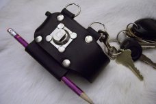 Custom Leather Cell Phone Case - Workmans Combo Pack (Swivel Clip,Key Ring,& Pencil loops)