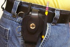 Custom Leather Cell Phone Case - Workmans Combo Pack (Swivel Clip,Key Ring,& Pencil loops)
