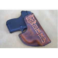 Handmade Leather Pocket Holster - Taurus TCP,Keltec P3AT,Ruger LCP,Sig Sauer P238,See Gun List Below