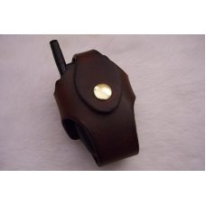Handmade Custom Leather Cell Phone Case - Swivel Belt Clip - Brown Oil Stain