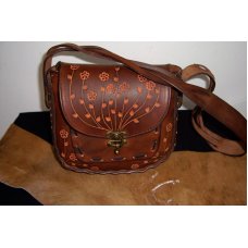 Custom Leather Ladies Handbag - Brown Oil Dye