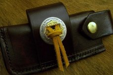 Leather Sidewinder Knife Pouch Fits Pocket Knives Up To 4-1/8