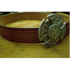 Handmade Leather Belt - Celtic Tooling- Made in the USA