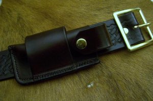 Leather Sidewinder Knife Pouch Fits Pocket Knives Up To 4-1/8