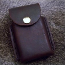 Handmade Custom Leather Cell Phone Case- Brown Oil Stain - Fits iphone & Droid