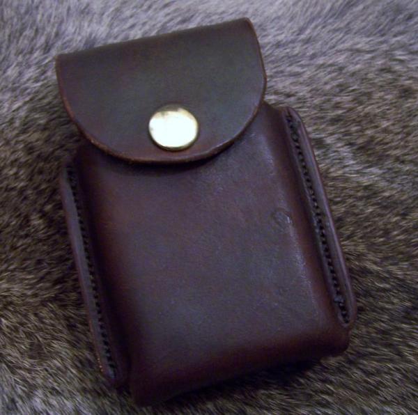 Handmade Custom Leather Cell Phone Case- Brown Oil Stain - Fits iphone & Droid