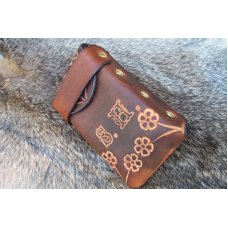 Custom Leather Cigarette Case With Lighter Holder
