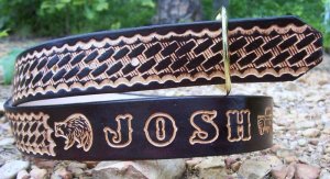 Handmade Leather Belt - Custom Tooling - Made in the USA