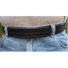 Custom Leather Belt - Buckleless Velcro Closure – Mechanics / Law Enforcement