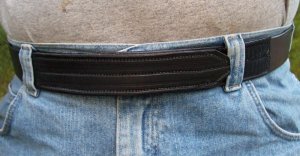 Custom Leather Belt - Buckleless Velcro Closure – Mechanics / Law Enforcement