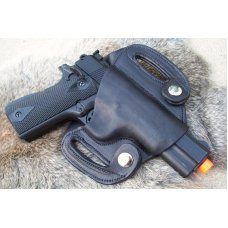 Custom Leather Gun Holster For Semi Autos - Detachable Belt Slots - See Gun List Below