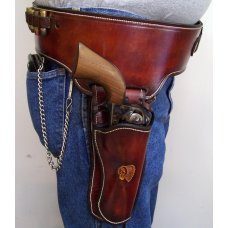 Custom Leather Holster & Cartridge Belt Rig - Custom Tooling - See Gun List Below