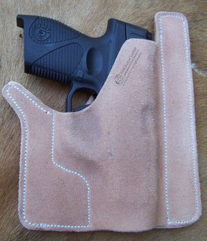 Custom Leather Front Pocket Holster - Keltec P3AT,Ruger LCP,& Sig Sauer P238, See Gun List Below