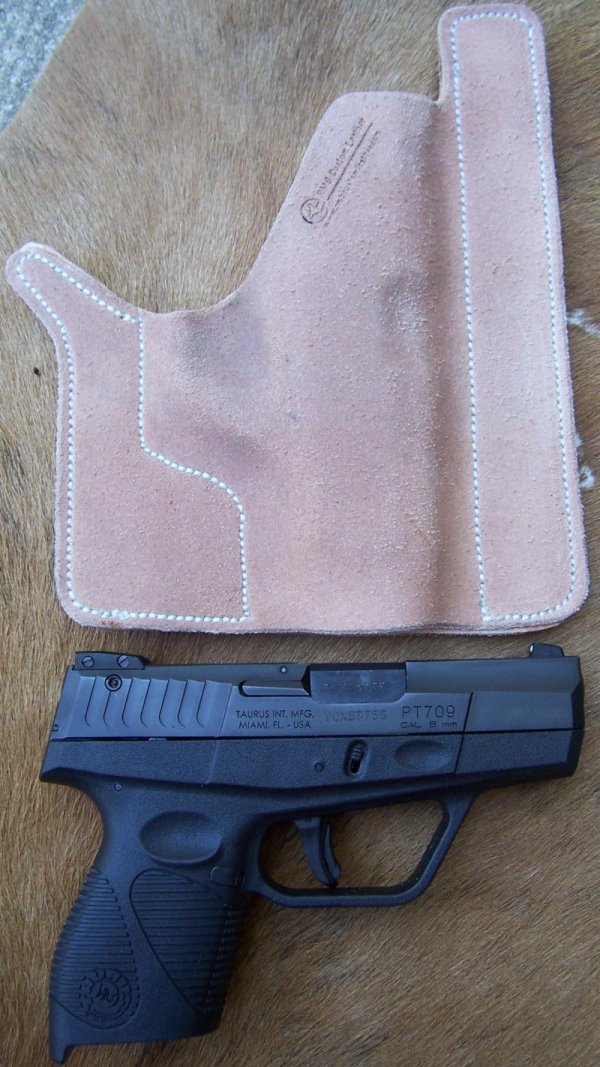 Custom Leather Front Pocket Holster Keltec P3AT,Ruger LCP,& Sig Sauer