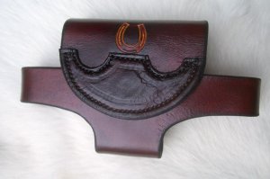 Custom Leather Cell Phone Case - Sideways Carry - Magnetic Closure - Fits iphone & Droid