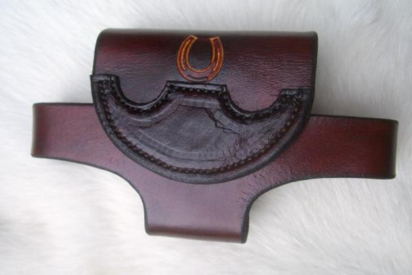  Custom Leather Cell Phone Case - Sideways Carry - Magnetic Closure - Fits iphone & Droid