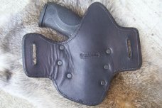 Custom Leather Gun Holster For Semi Autos - Pancake-  S&W M&P, See Gun List Below 