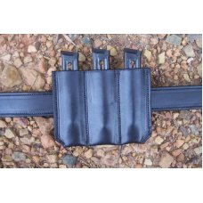 Custom Leather Triple Magazine Pouch with a Belt Loop - Browning Buckmark .22 or Other Autos