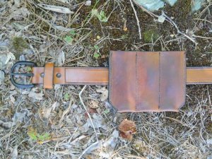 Custom Leather Triple Magazine Pouch with a Belt Clip - Browning Buckmark .22 or Other Autos