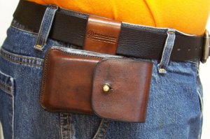 Custom Leather Cell Phone Case- Brown Oil Stain - Leather Drop Belt Loop - Fits iphone & Droid
