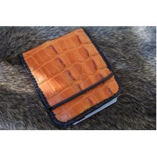 Custom Burnt Orange Alligator Skin Money Clip