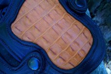 Custom Leather Gun Holster - Detachable Belt Slots - Alligator Inlay - See Gun List Below 
