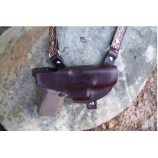 Leather Gun Holster For Semi Autos - Shoulder Rig Attachments - Thumb Break - See Gun List Below
