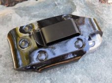 Custom Leather Cell Phone Case - Black Patent Leather - Great For Law Enforcement