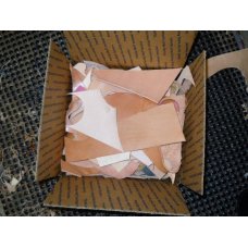 Assortment of Scrap Vegetable Tan Leather 4-9 oz in Thickness - 7 lbs. Of Leather