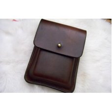 Custom Leather Cell Phone Case- Brown Oil Stain - Fits iphone & Droid