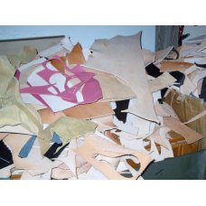 Assortment of Scrap Vegetable Tan Leather 4-9 oz in Thickness - 7 lbs. Of Leather
