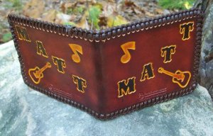 Custom Leather Men's Wallet - Bi-fold - Custom Tooling
