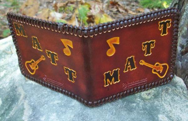 Custom Leather Men's Wallet - Bi-fold - Custom Tooling