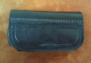 Custom Leather Cell Phone Case - Sideways Carry - Magnetic Closure - Fits iphone & Droid