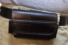  Custom Leather Cell Phone Case - Sideways Carry - Magnetic Closure - Fits iphone & Droid