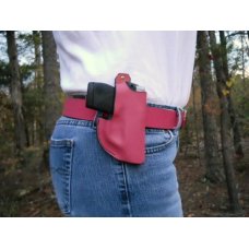 Leather Holster (OWB) & Belt - Pink - PT738,TCP,Keltec,LCP,P238, See Gun List Below