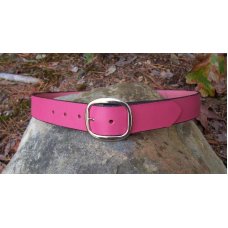 Handmade Leather Belt - Pink