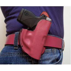 Leather Holster Outside Waist Band (OWB) - Pink - ,Keltec,LCP, P238, See Gun List Below