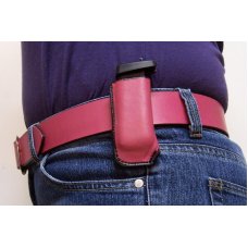 Custom Leather Magazine Pouch With Belt Clip -Taurus PT738,TCP,Keltec,Ruger LCP,& Sig Sauer P238