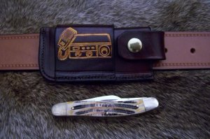 Leather Sidewinder Knife Pouch (Small) Fits Pocket Knives Up To 3 1/2