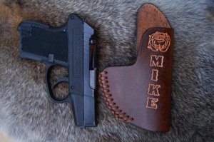 Custom Leather Pocket Holster - ,P3AT,LCP,P238,& Bodyguard .380, See Gun List Below 