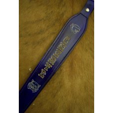 Leather Rifle / Shotgun Sling - Blue - Custom Tooling - Shoulder Padding