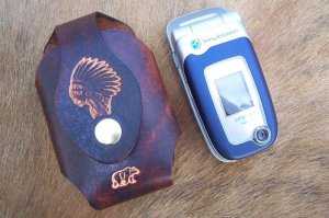 Handmade Custom Leather Cell Phone Case - Custom Tooling