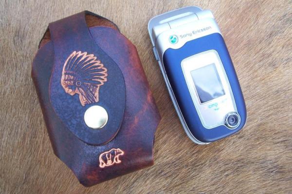 Handmade Custom Leather Cell Phone Case - Custom Tooling