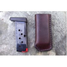 Custom Leather Magazine Pouch With Belt Clip -Taurus PT738,TCP,Keltec,Ruger LCP,& Sig Sauer P238