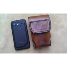 Custom Leather Cell Phone Case- Brown Oil Stain - Heavy Duty Magnetic Closure - Fits iphone & Droid