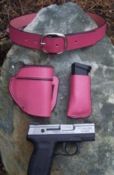Gun Holster,Belt, & Magizane Pouch Rig - Pink - Glock,S&W,SigSauer,aurus, See Gun List Below