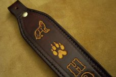 Custom Leather Rifle Sling / Shotgun Sling - Custom Tooling - Shoulder Padding