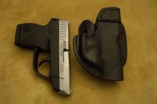 Custom Leather Holster Outside Waist Band (OWB) - , P3AT,LCP, P238, See Gun List Below 