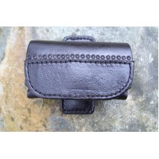 Leather Cell Phone Case - Sideways Carry - Magnetic Closure - Belt Cilip - Fits iPhone & Droid